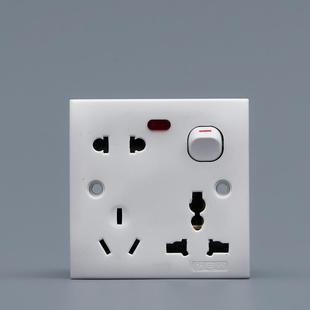 86型八孔多用开关小开关插座单开单老式双控按钮家用墙壁电源指甲