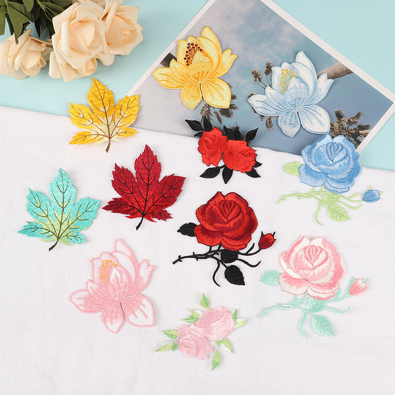 特价刺绣贴片_花朵大布贴时尚百搭衣服补丁贴花图案绣花贴片刺绣贴