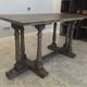 欧式美式餐桌组合实木桌子复古做旧拉丝松木餐桌法式餐厅简长方桌