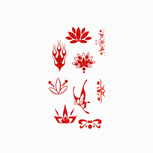 眉心贴古装汉服花钿额头贴古风梅花妆仙女桃花可爱写真美人纹身贴