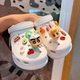 crocs可爱洞洞鞋扣蜡笔小新鞋花装饰扣diy卡通儿童立体配件配饰