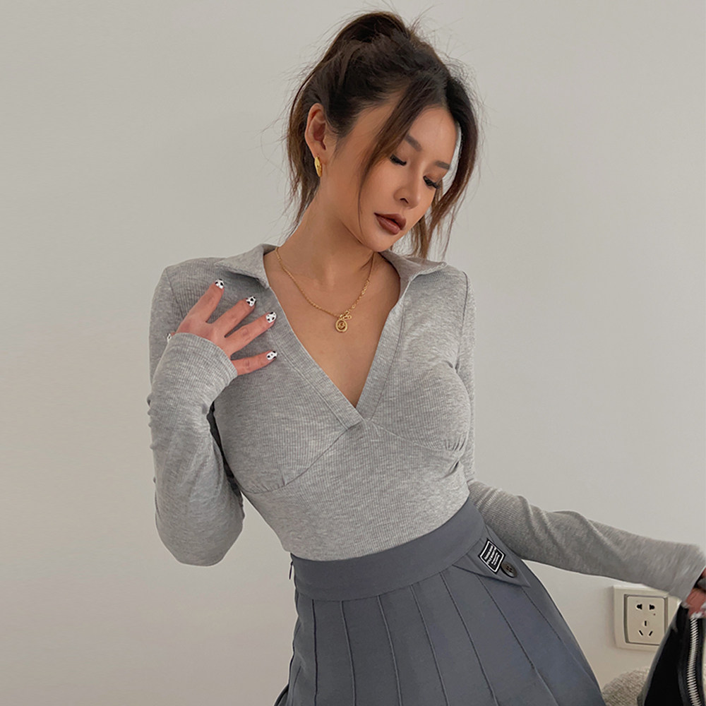 深v领打底衫女