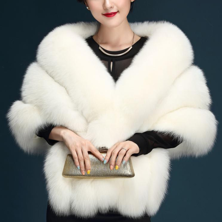 2020 winter bride Fox Shawl Wedding dress Maomao Cape full dress cheongsam leather and fur cloak keep warmin the Accessories/Leather belt/Hat/Muffler , Muffler/Scarves/Shawl category - from Buy2taobao.com to provide professional Taobao agent buy service