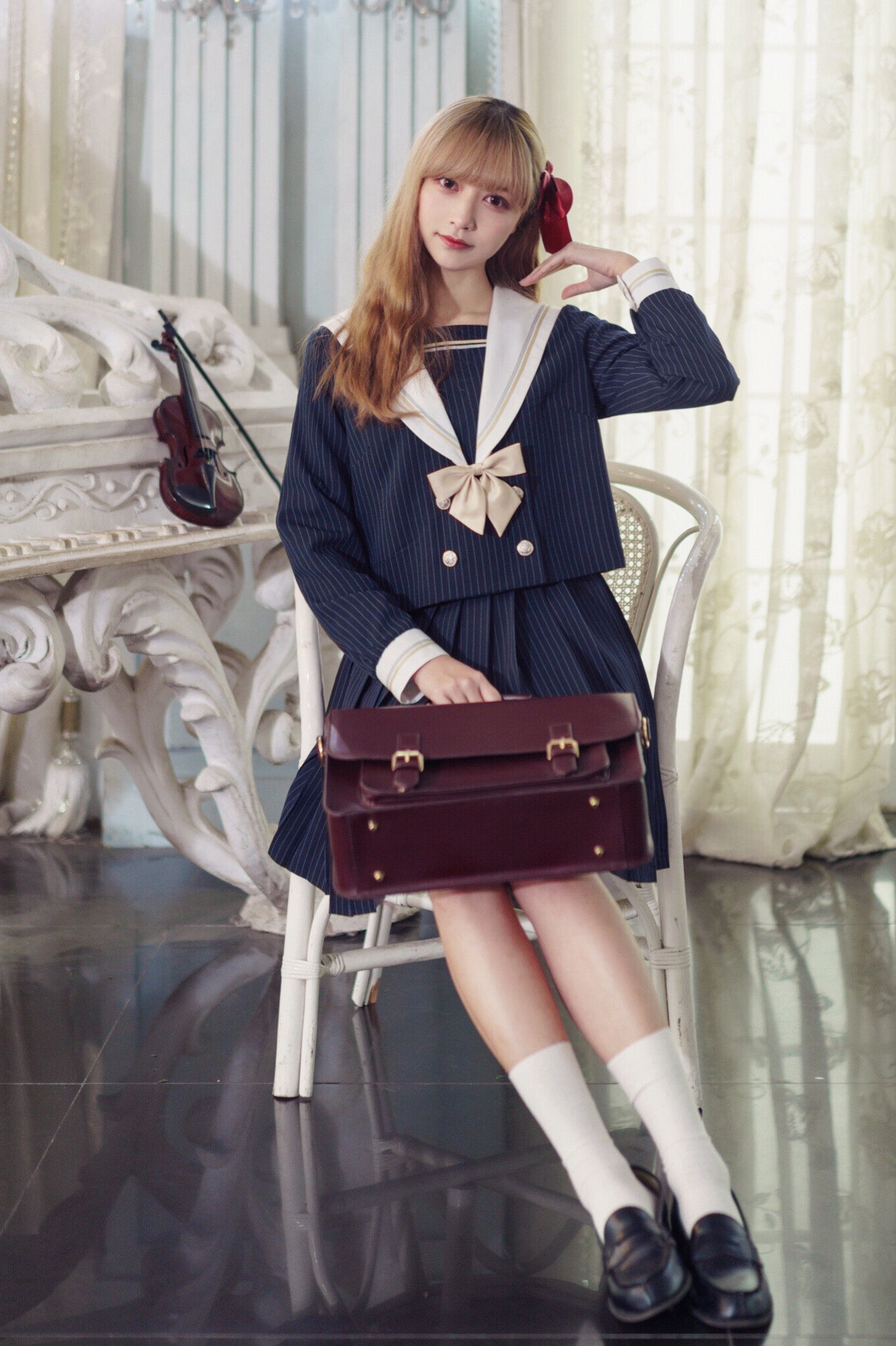 【old driver】[现货]小夜曲加绒原创正统jk制服水手服夏服中间服