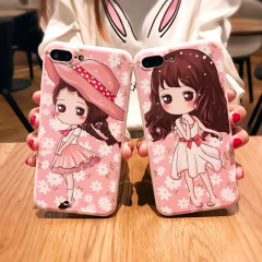 卡通可爱小红帽苹果6splus手机壳 潮女小清新iPhone7手机壳全包7p