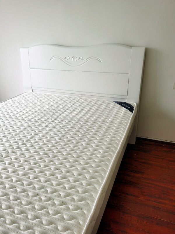 重庆 橡胶木 双人床 海棠色 卧室 新中式 轻奢 实木床 白色 结构