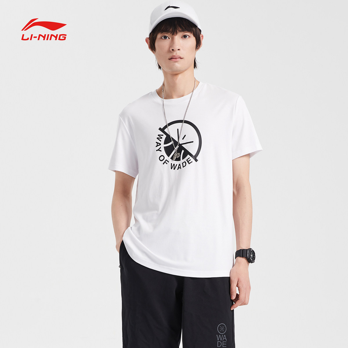 李宁短袖t恤男士2020新款韦德系列上衣圆领男装休闲运动服ahsq471