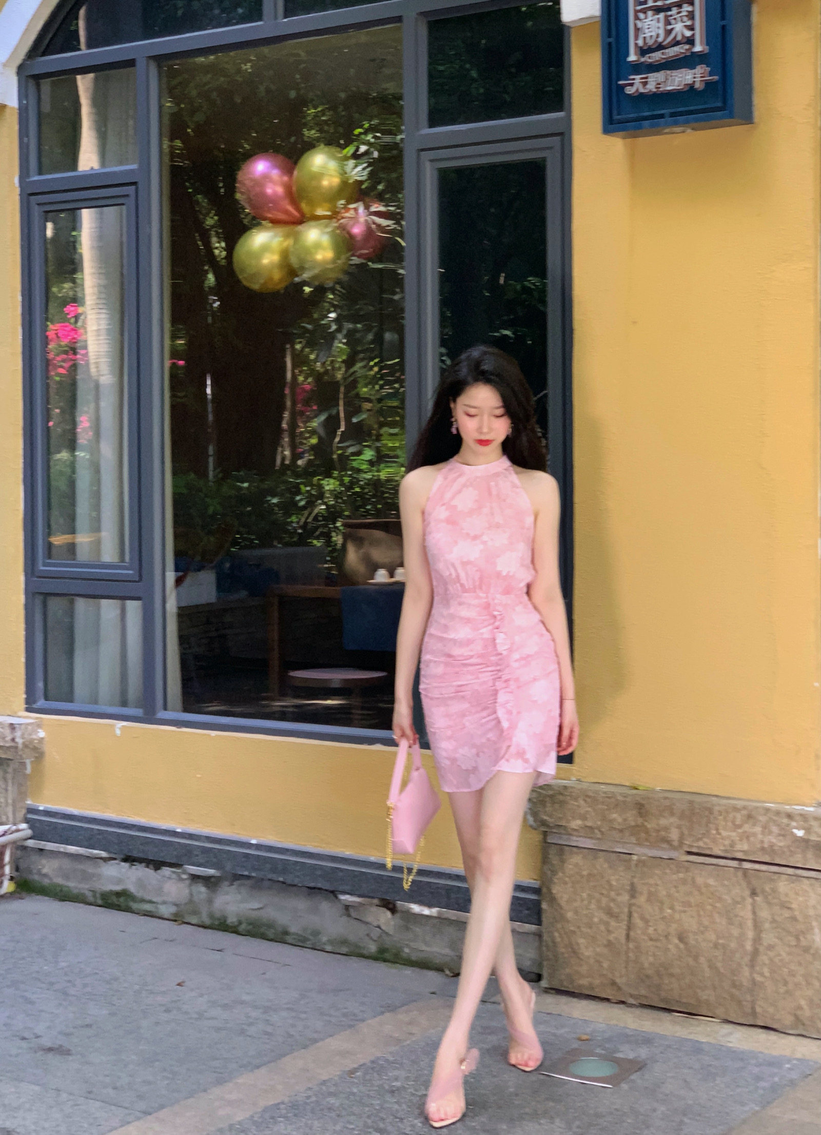 名媛连衣裙吊带