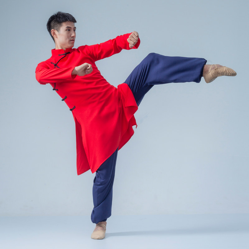 蒙古舞蹈演出服男民族蒙族课堂练习服藏族舞蹈新款练功服成人定制