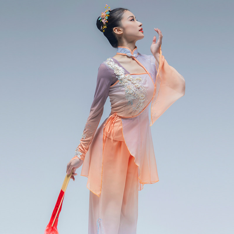 00折后价￥128胶州舞蹈演出服女东北秧歌舞台表演服装成人练习练功