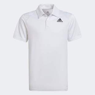 Adidas阿迪达斯短袖儿童Polo衫2024休闲舒适翻领运动服GK8176T恤