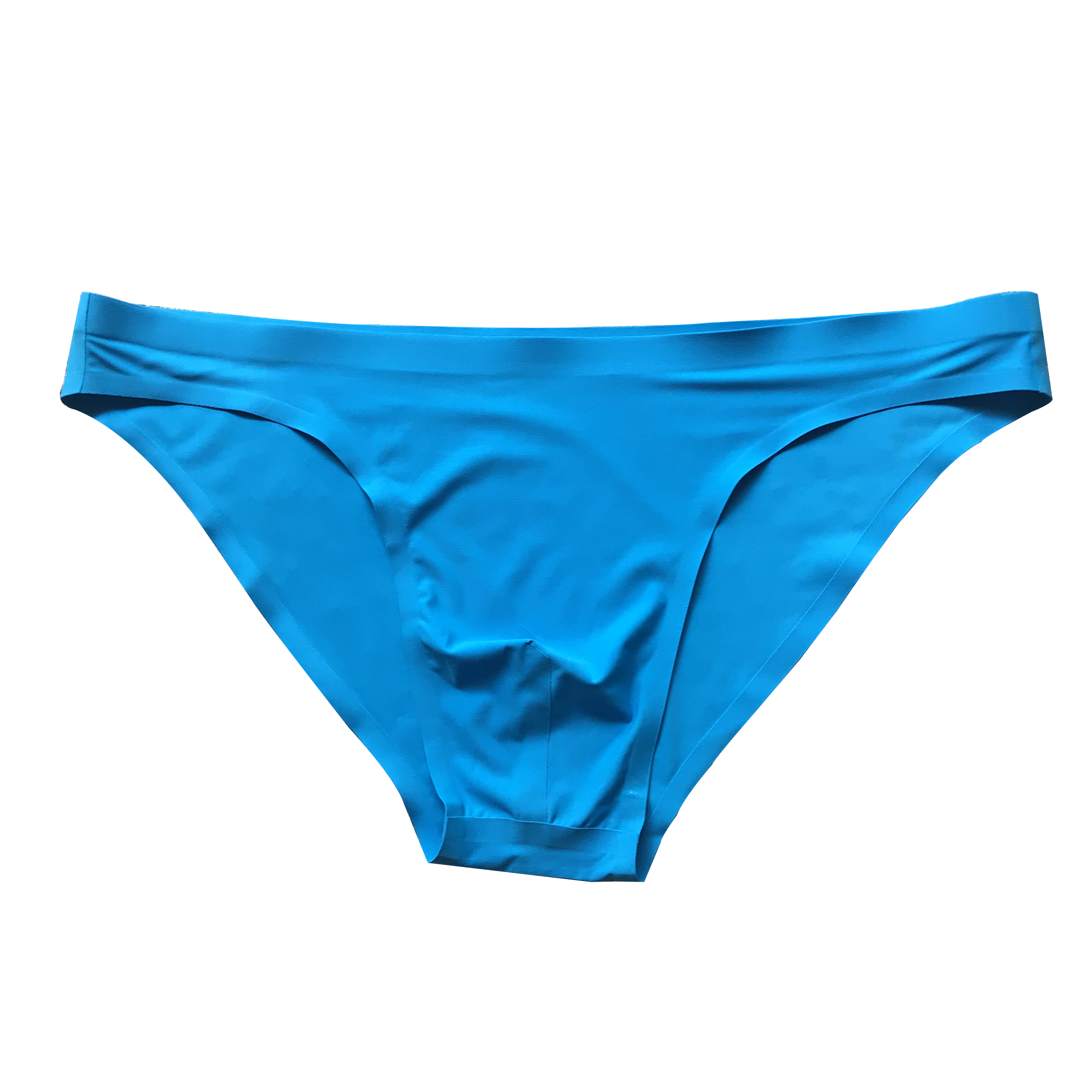 3条装男士内裤半透明超薄冰丝三角裤一片式无痕透气速干三角裤男 - 丁