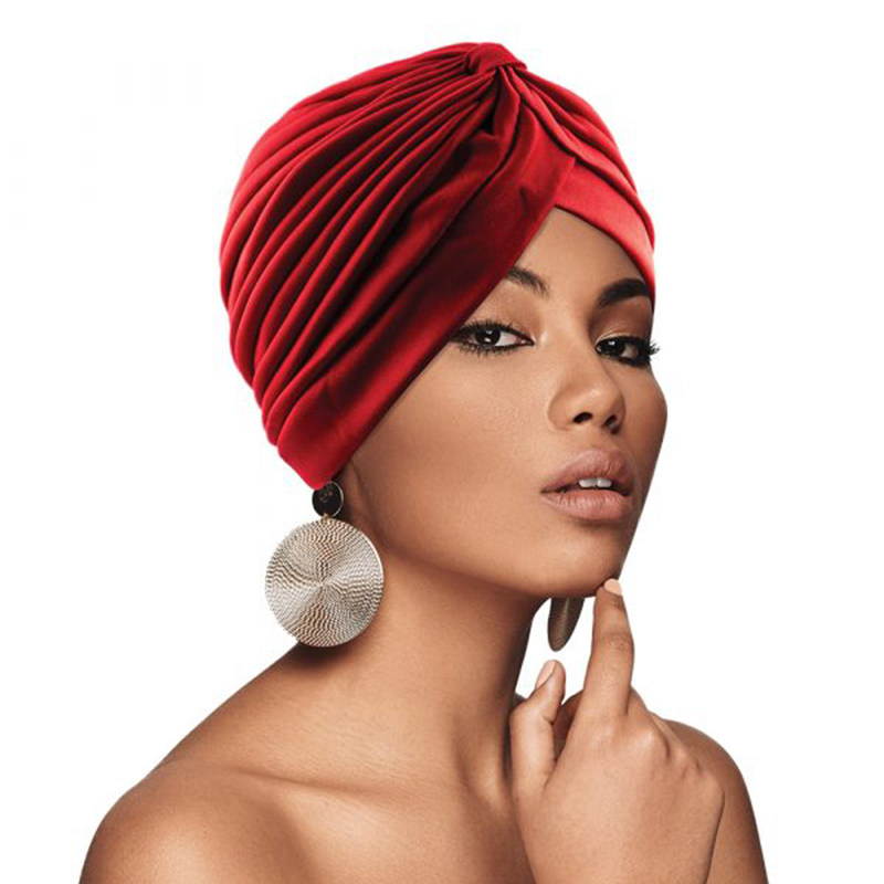 印度帽包头帽头巾帽瑜伽帽月子帽冬季big satin bonnet turban