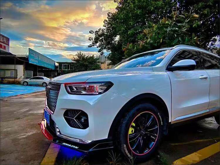 哈弗h6前铲改装h2h4m6f7xh7h9前杠改装哈佛h6coupe前唇前扰流包围