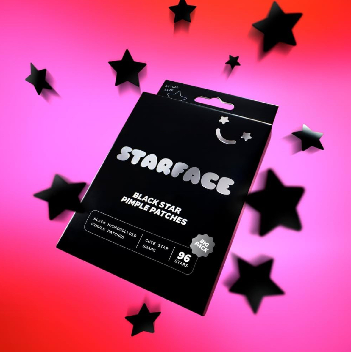 STARFACE美国96颗量贩装可爱星星痘痘贴海莉rose同款减少痘痘发炎