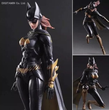playarts改pa改阿卡姆阿甘骑士猫女batgirldc女蝙蝠侠手办模型