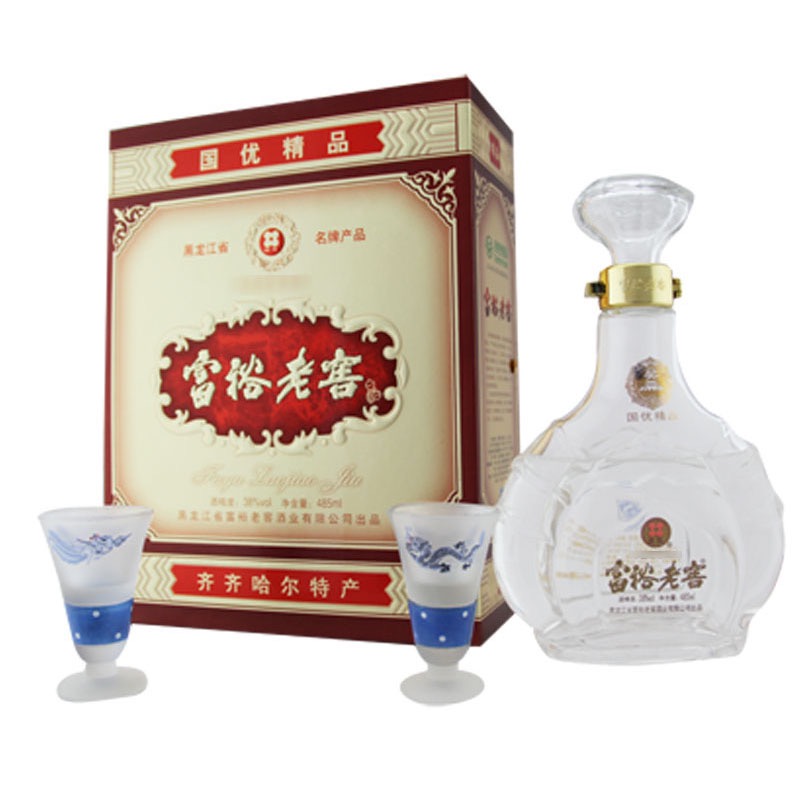 包邮正品桂花牌富裕老窖浓香型白酒3852度国优精品485ml4箱装