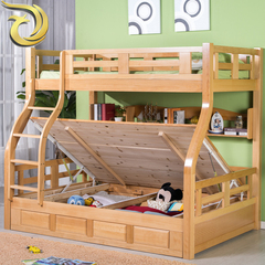 榉木儿童床 实木双层床子母床高低床上下床上下铺高箱床三包到家