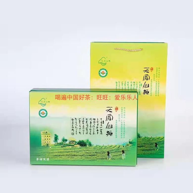 天露仙源 高级精品绿茶 一芽一叶 6小包/罐×4罐/盒 广东江门开平