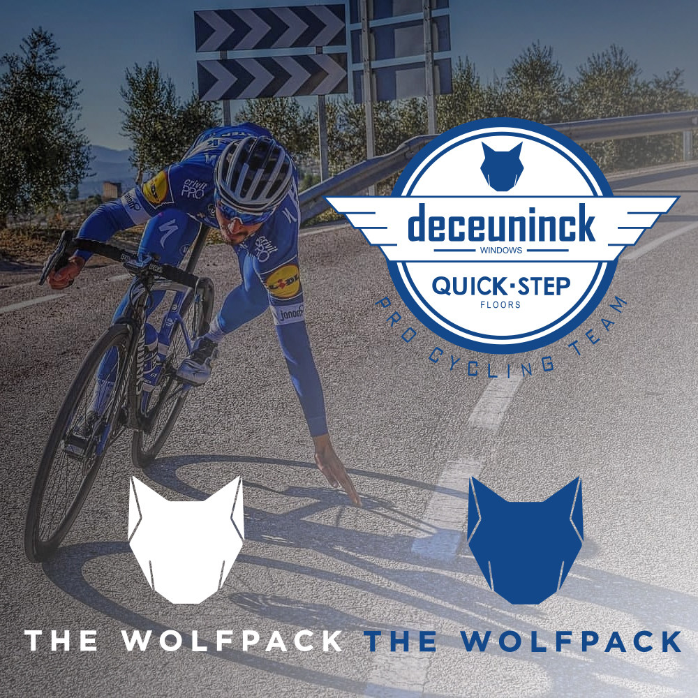 环法车队贴纸 快步车队woflpack山地公路车贴纸单车贴纸