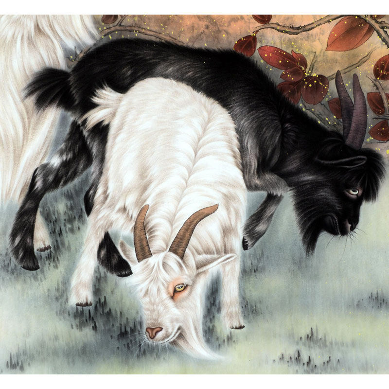 王申勇《三羊开泰》纸本镜心