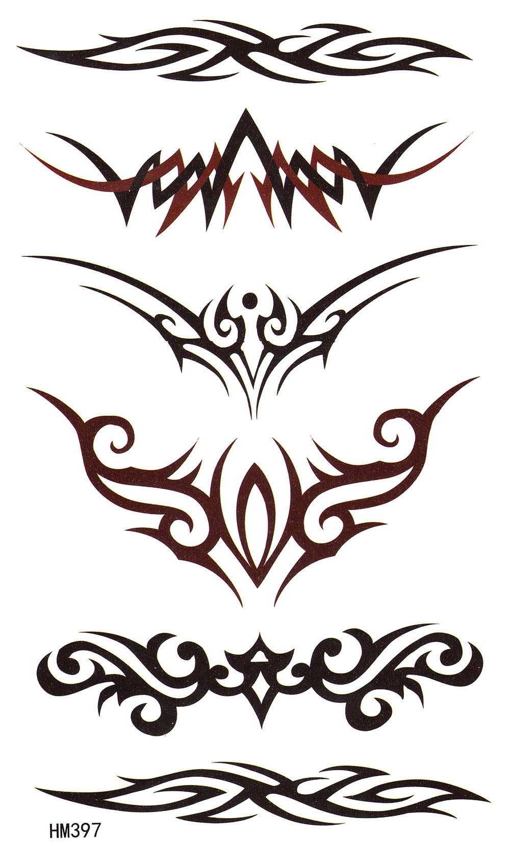 私密夜场个性男女仿真刺青图腾防水持久纹身贴纸腰部后背臀部手臂