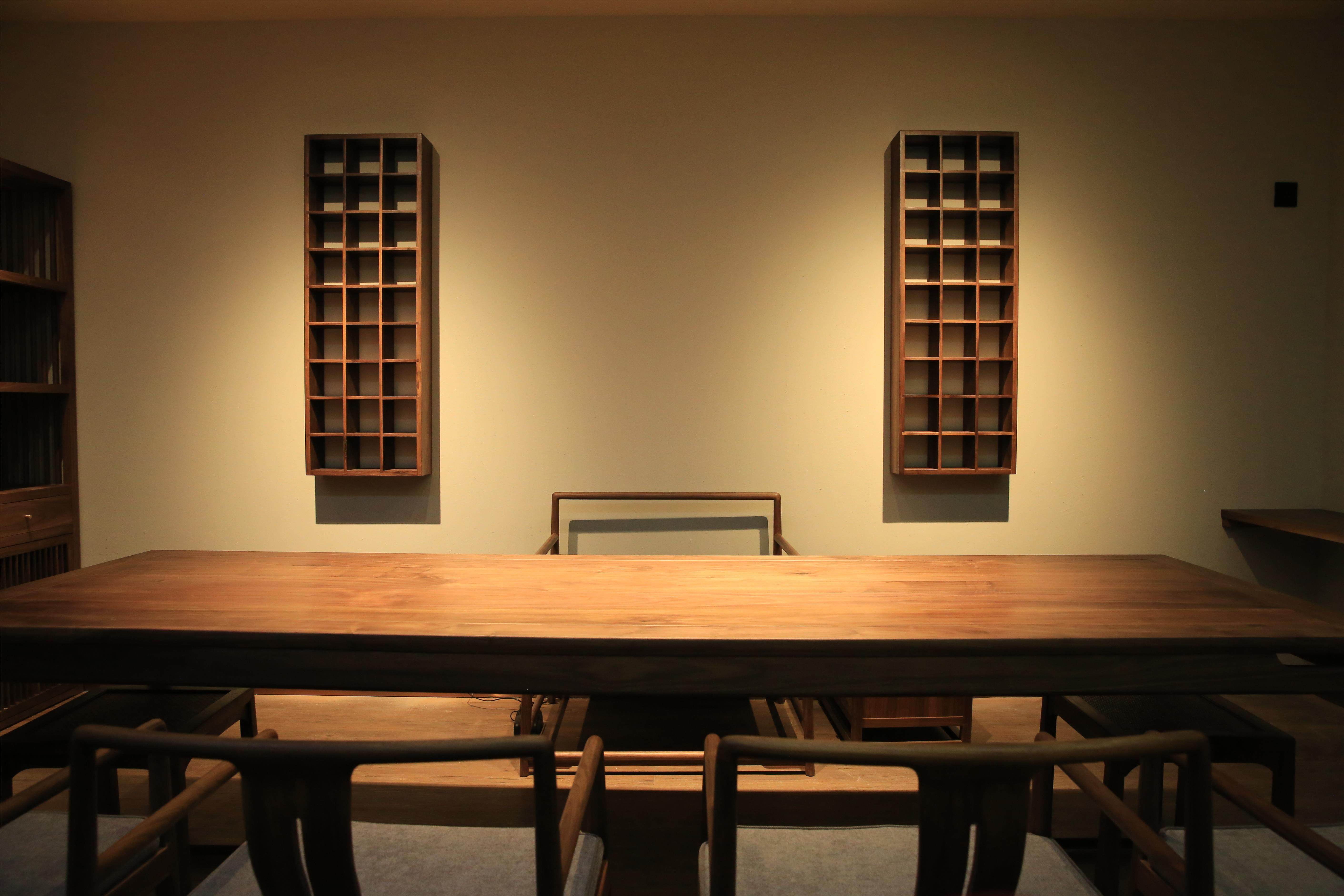 白驹格物-黑胡桃实木茶桌茶室禅意茶桌