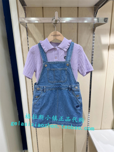 Elandkids衣恋童装专柜正品24年春夏款女童牛仔背心牛仔裙OJE2322