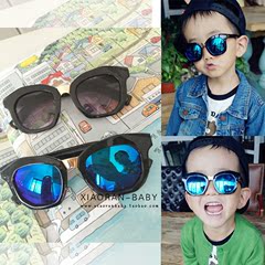 小冉家2016韩国秋季最新款儿童时尚复古太阳镜 儿童防紫外线墨镜