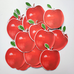 sticker 苹果纸贴画 散片苹果贴画 红苹果贴贴纸 水果贴纸 apple