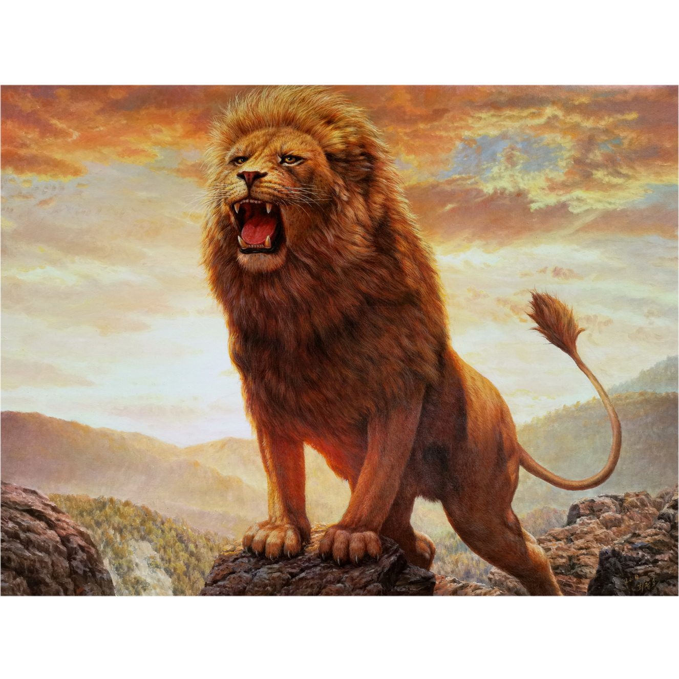 视频看货 朝鲜画 崔正浩《狮王》白虎创作社