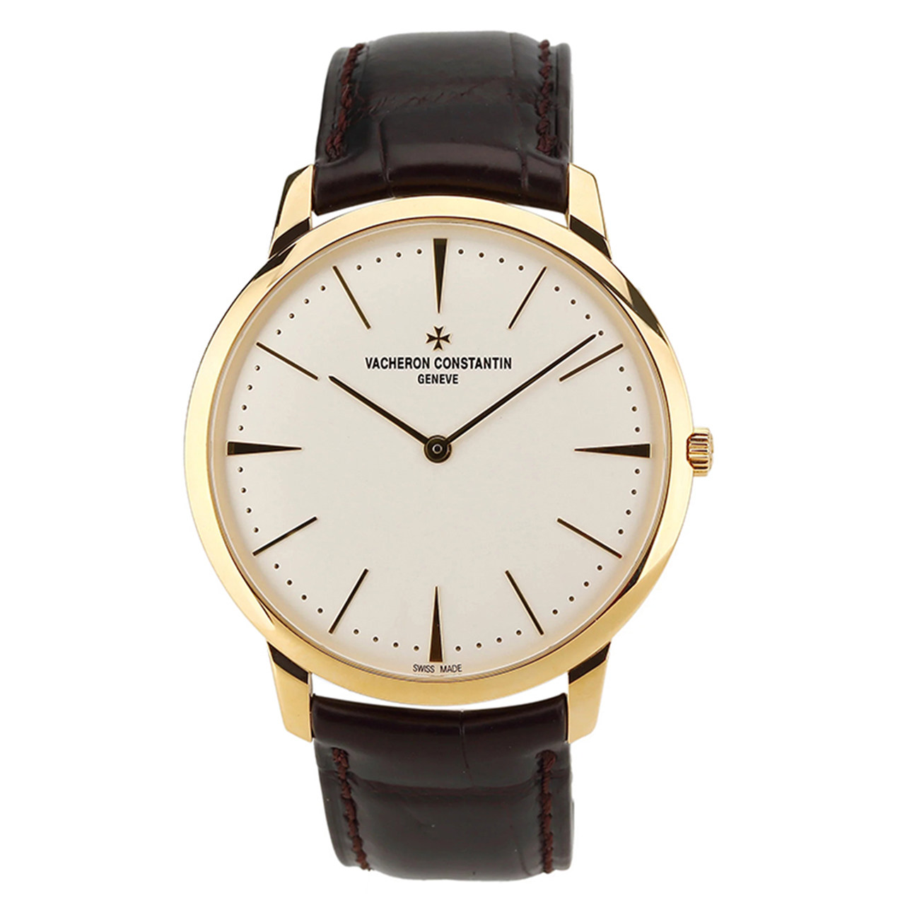 [9.5新]江诗丹顿公价15万黄金手动机械男表