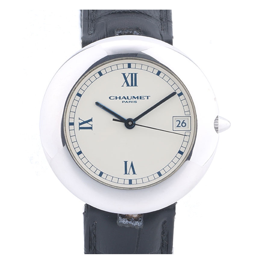 【华测】[9.5新]尚美巴黎chaumet女士18k白金自动机械腕表#r5773