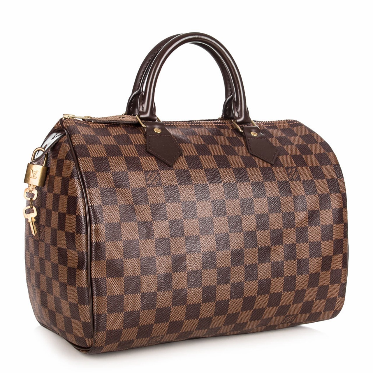 [无保留价][9.5新]路易威登lv女士speedy棋盘格手提包wdd