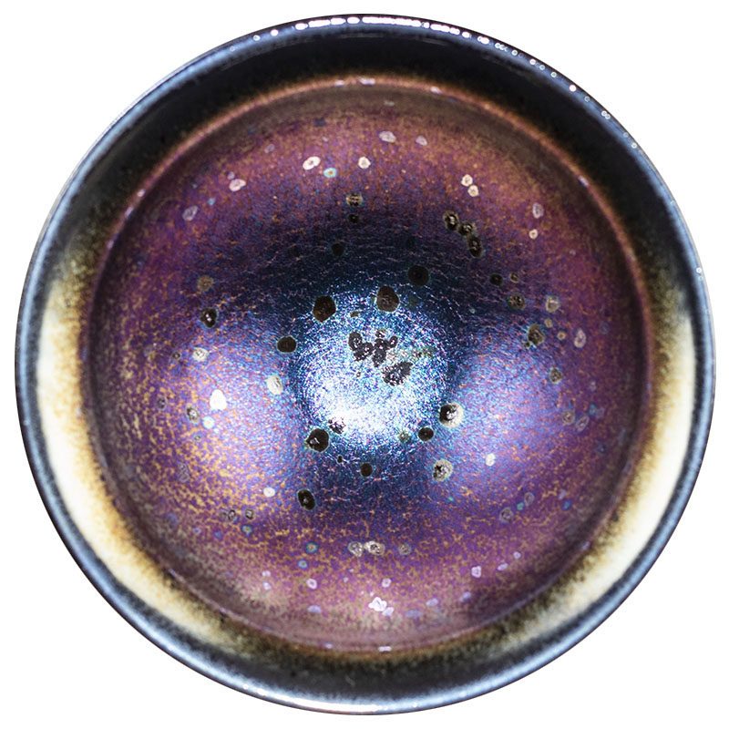 柴烧彩钻官帽盏 陈兴灿 建阳建盏 口径9.9 m58