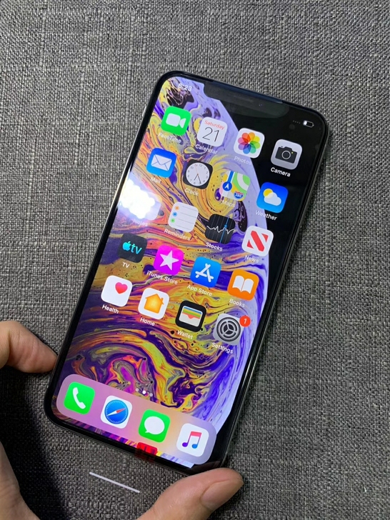 iPhoneXsMax256G银色美版三网有锁tms