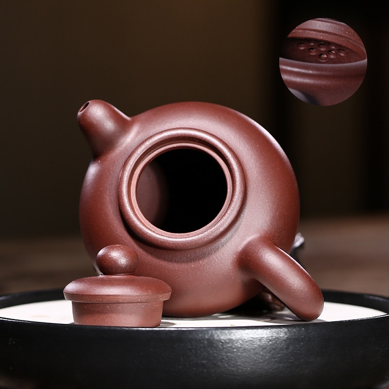 【掌柜推荐】国工储卫珍道洪三足原矿紫泥宜兴紫砂壶全手工260cc