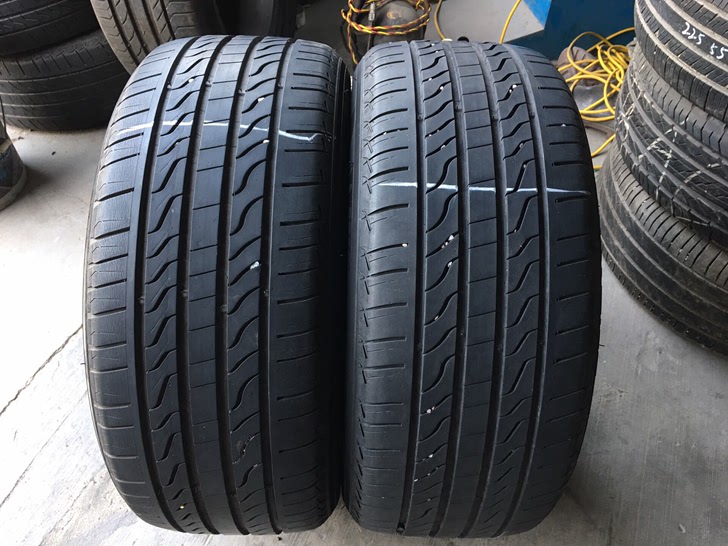 二手米其林轮胎225/50R17库存2只。轮胎实拍照片，