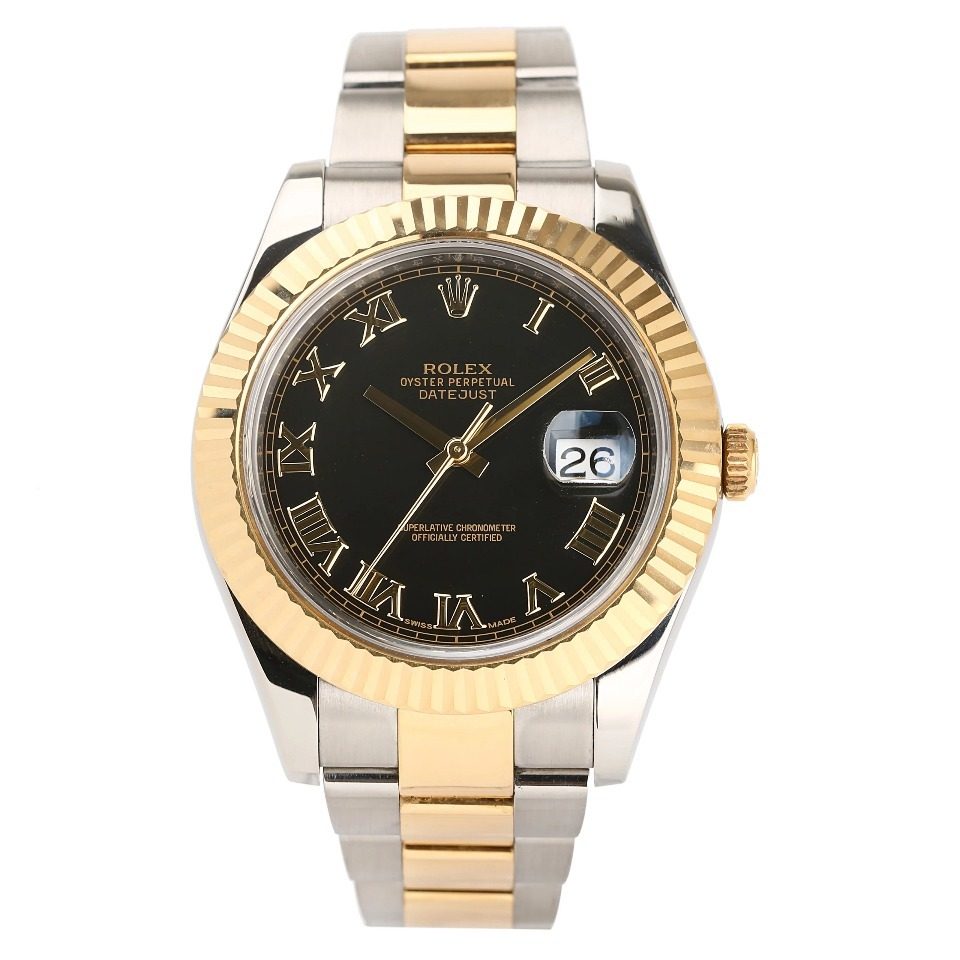 [9.5新]劳力士116333日志型系列18k黄金精钢自动机械男表