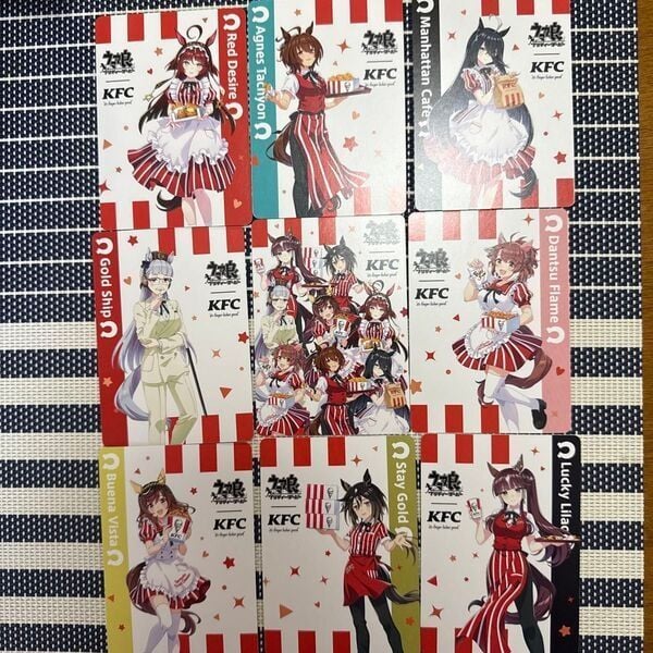 Japanese Uma Musume KFC Collab Bonus Cards In Stock Badge Pin Goods Merch Gift