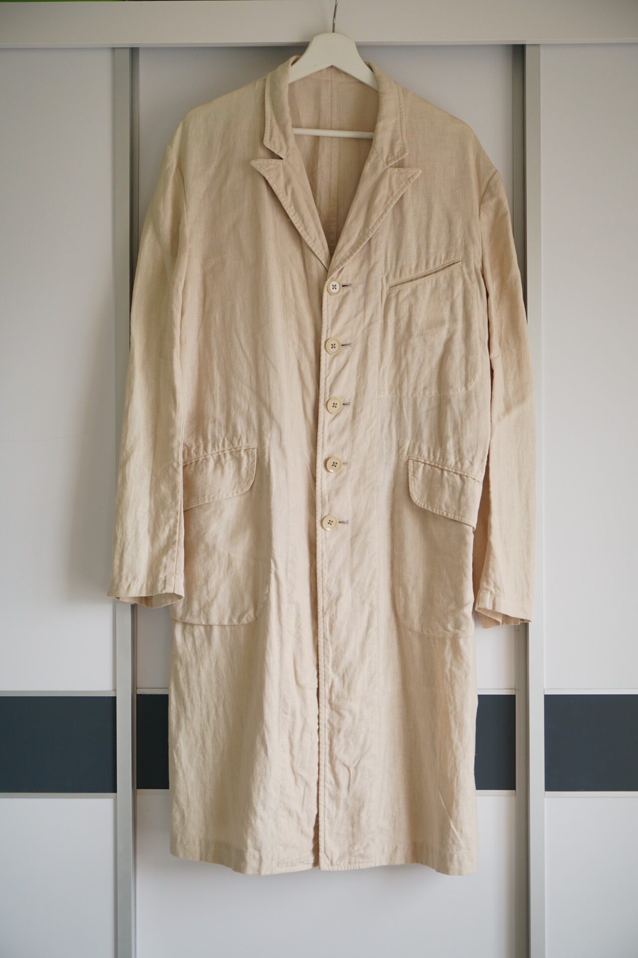 Yohji Yamamoto 15ss Beige Linen Coat