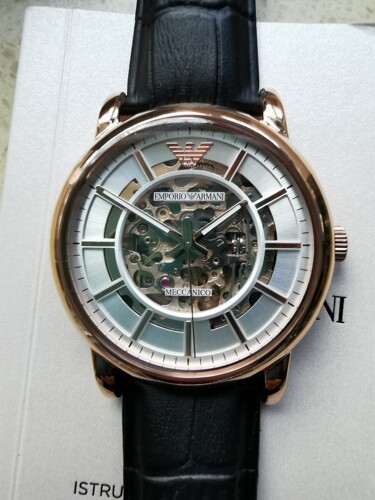 armani阿玛尼手表男自动机械镂空皮带商务时尚男士腕表ar60007