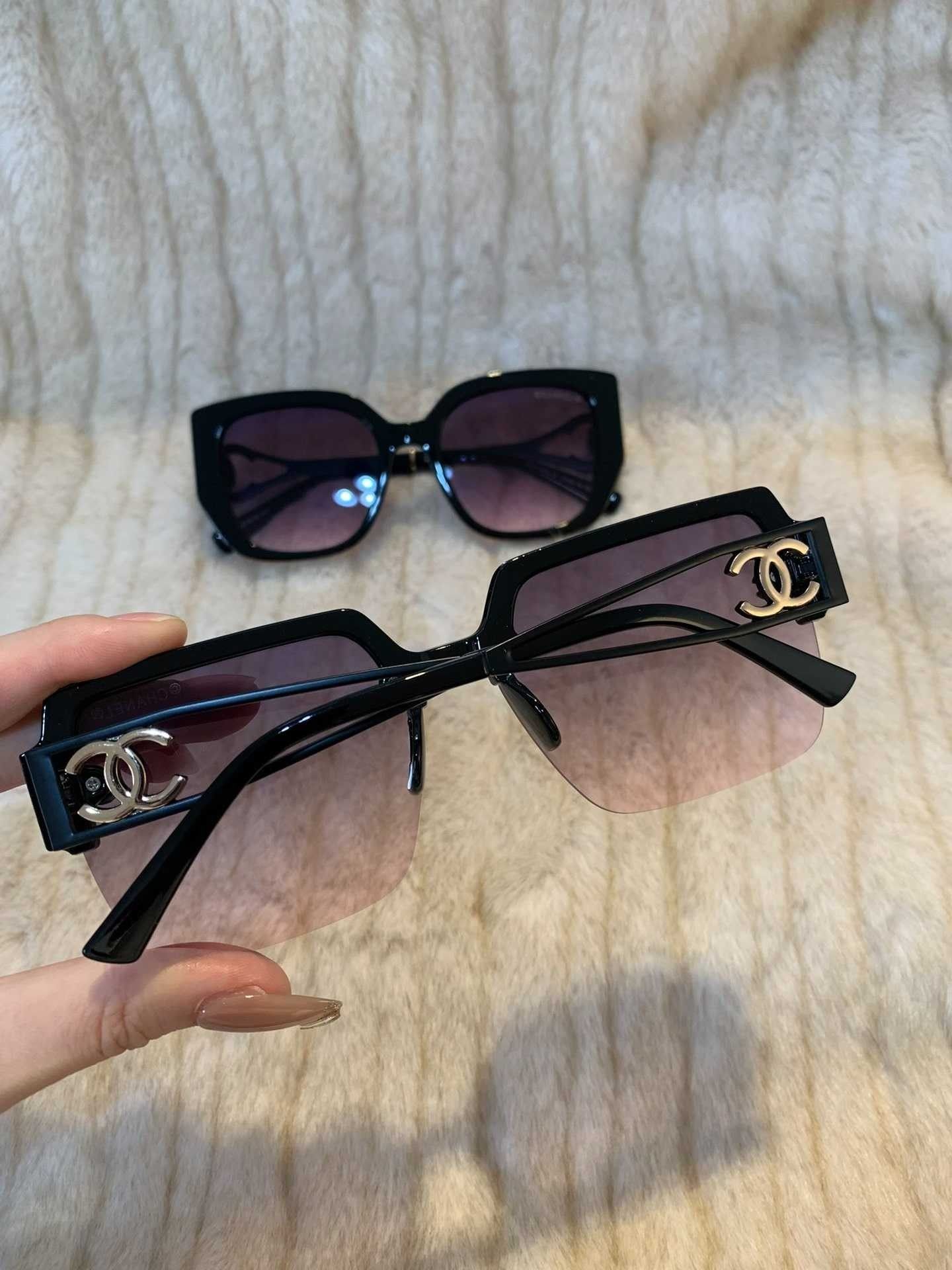 Chanel小香中古墨镜 渐变色灰紫色镜片 两个款式可选