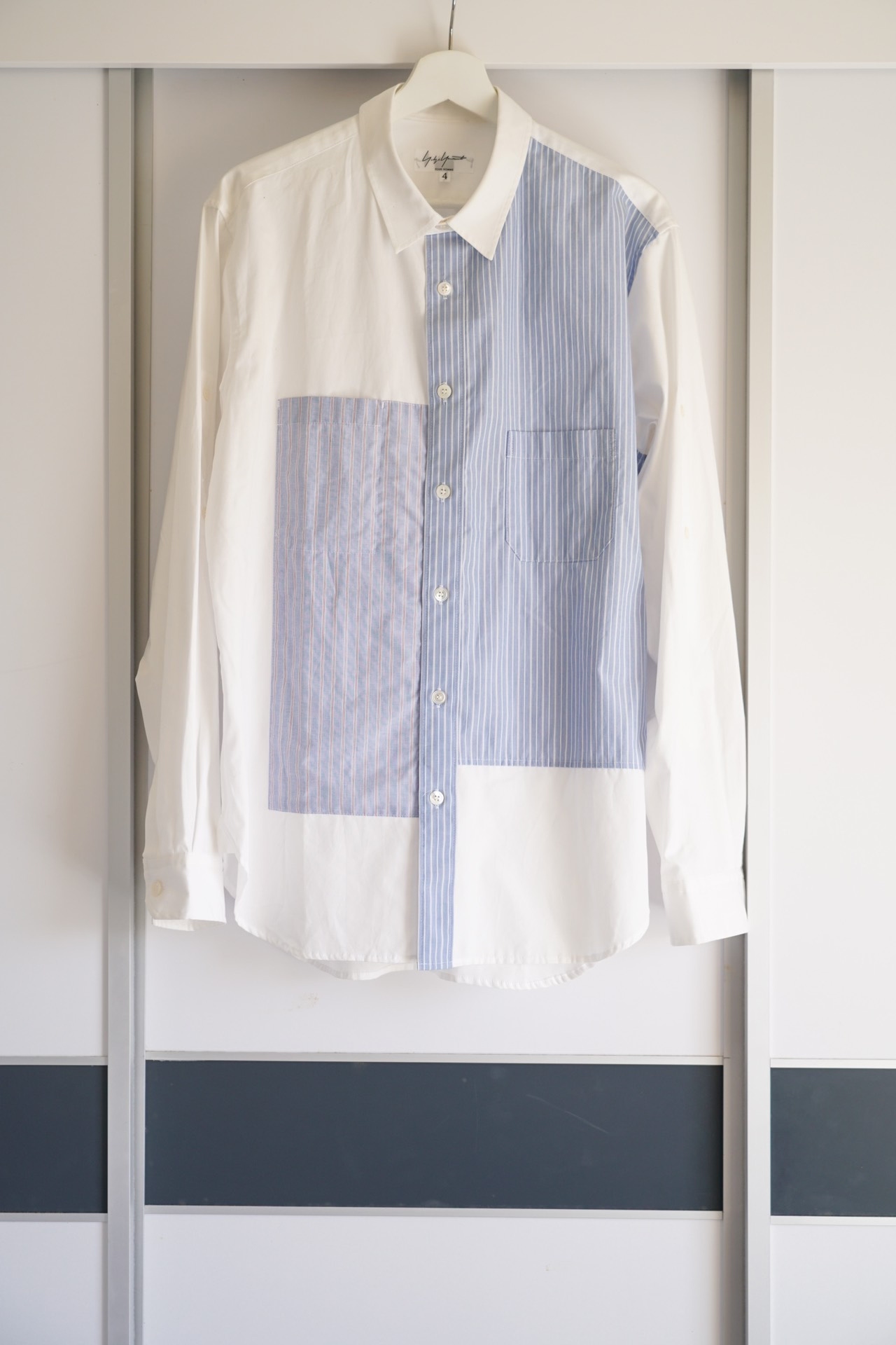 Yohji Yamamoto 13ss Blue Stripe Shirt