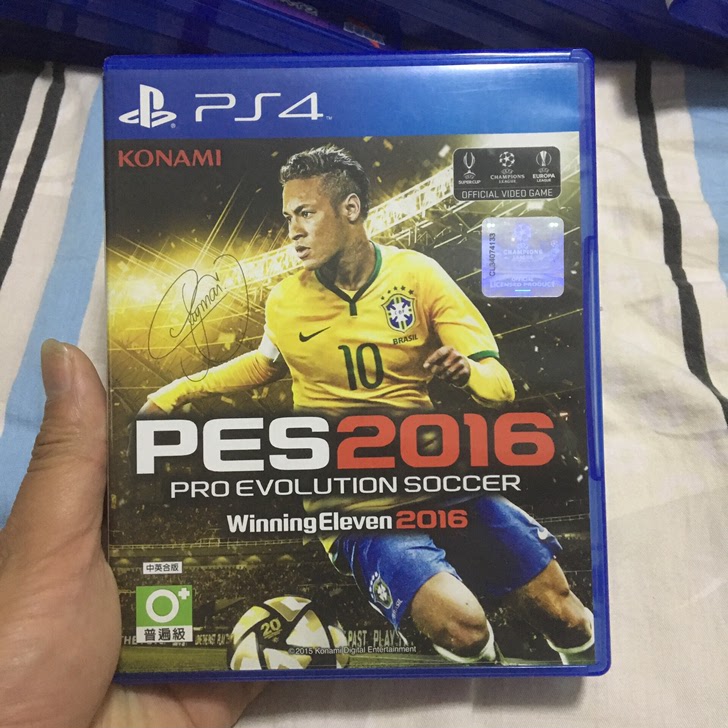 处理PS4二手光碟游戏，PES2016实况，盒完好盘无痕，点