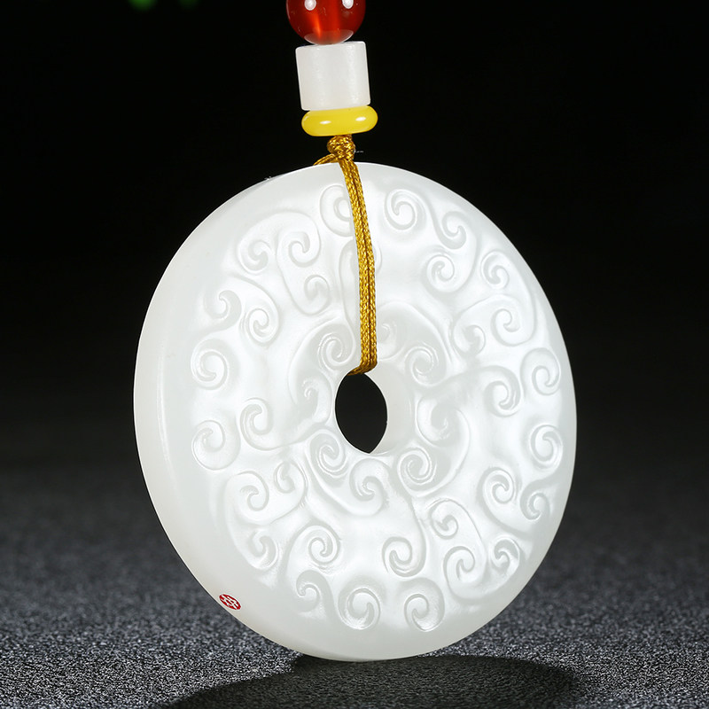 【羊脂白玉】王朝安工作室出品和田玉怀古情深仿古挂件46.970g