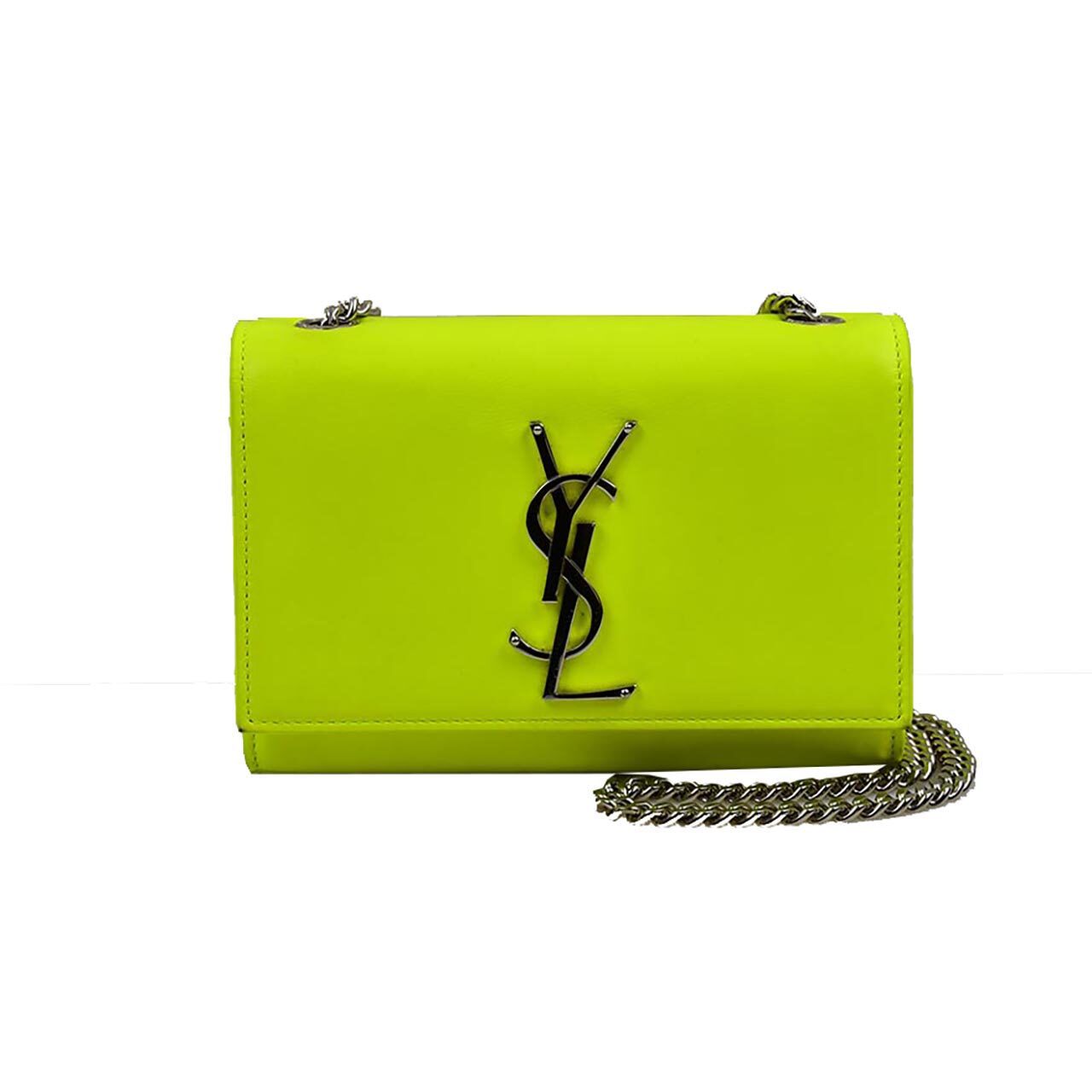 [二手9.0新]圣罗兰ysl女士全皮翻盖链条斜挎包zsy0037