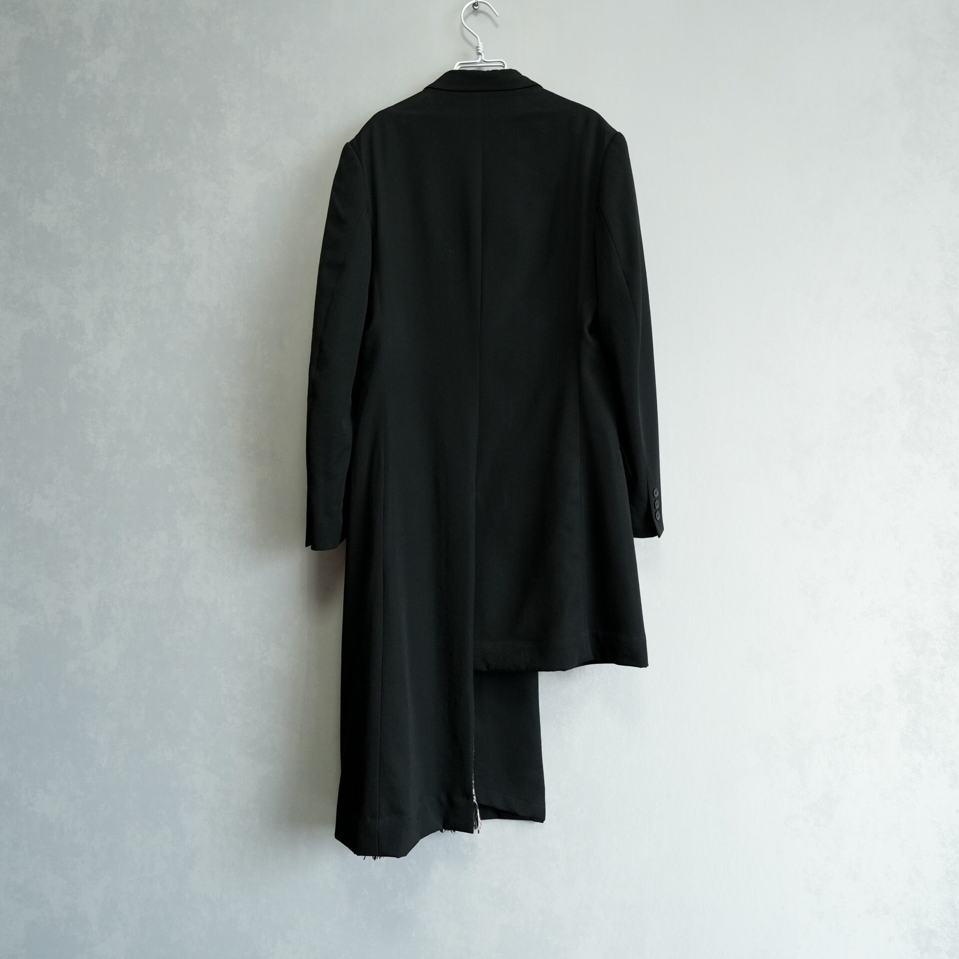 Yohji Yamamoto 20AW Black Tassel Coat — front