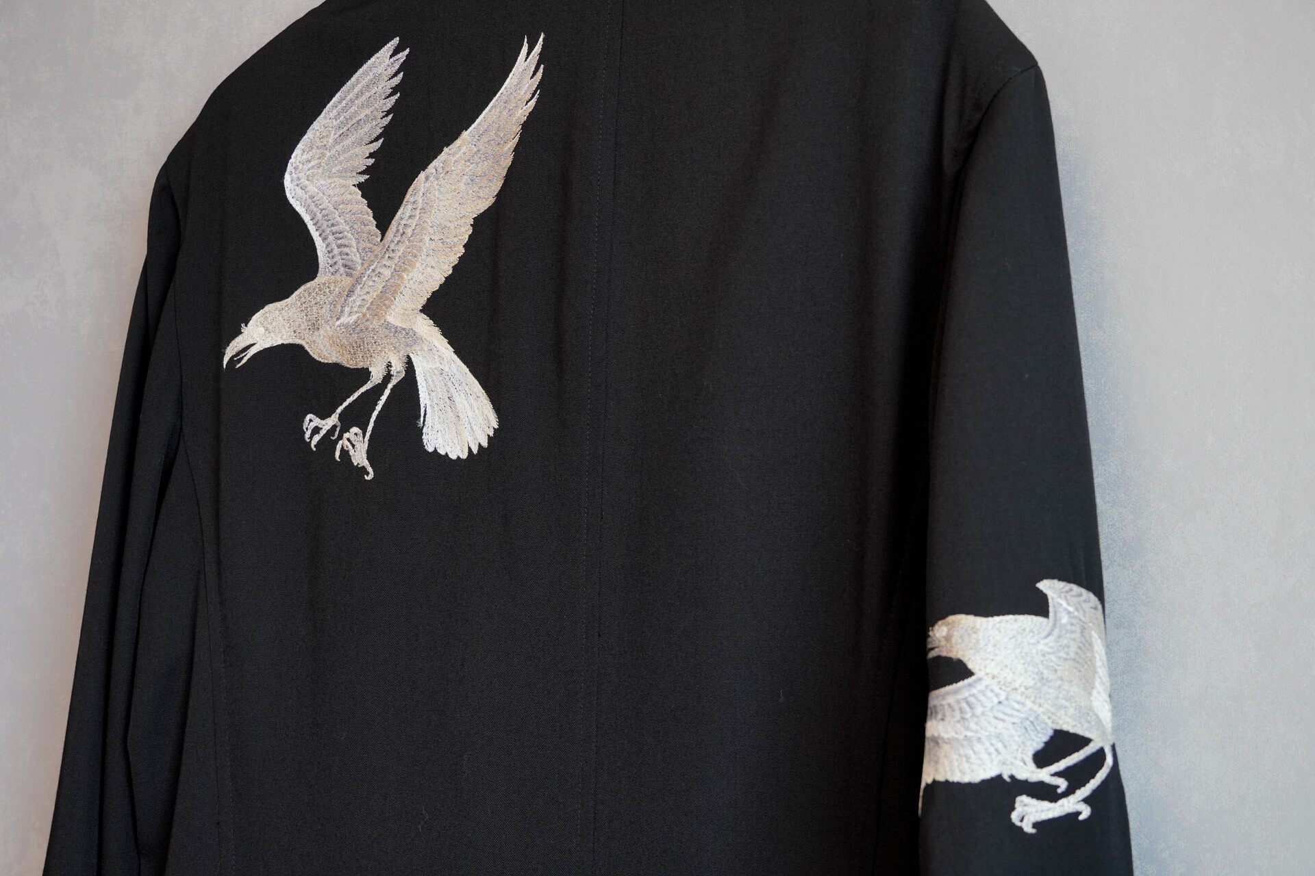 Yohji Yamamoto 21AW Double-Breasted Coat — detail