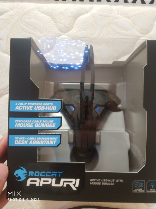 Roccat冰豹Apuri巨蝎桌面助理线夹行货带USB